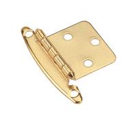 Amerock  1-3/4 in. W x 2-3/4 in. L Polished Brass  Steel  Decorative Hinge  2 pk