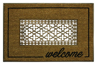 Rubber  30 in. L x 18 in. W Brown  Coir  Door Mat