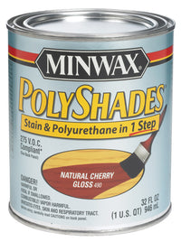 Minwax Stain And Polyurethane Finish Gloss Natural Cherry 1 Qt