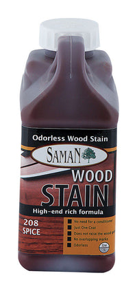 Saman Semi-Transparent Spice Water-Based Wood Stain 32 oz