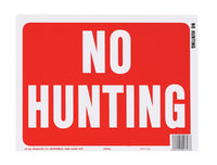 Hy-Ko English No Hunting Sign Plastic 9 in. H x 12 in. W (Pack of 10)