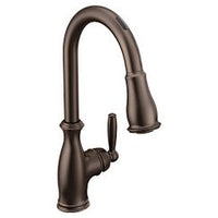 Oil rubbed bronze one-handle high arc pulldown kitchen faucet