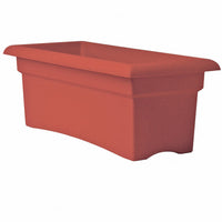 Bloem Terracotta Clay Resin Rectangular Veranda Planter 10 H x 12 W x 26.3 D in.