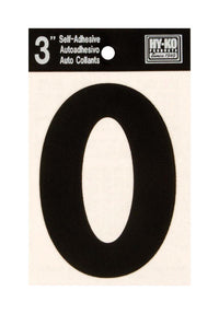 Hy-Ko 3 in. Black Vinyl Letter O Self-Adhesive 1 pc. (Pack of 10)