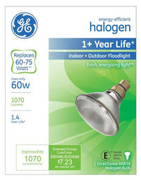 GE 60 W PAR38 Floodlight Halogen Bulb 1,070 lm White 1 pk