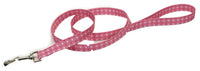 Dog Leash, Dot, Pink Nylon, 3/8-In. x 6-Ft.