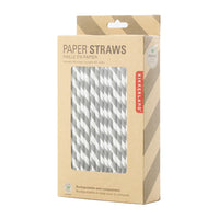 Paper Straws, Biodegradable, Gray, 144-Ct.