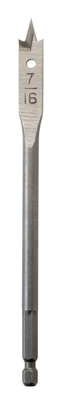 Milwaukee  7/16 in. Dia. x 6 in. L Flat Boring  Auger Bit  Carbon Steel  1 pc.