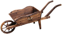 Leigh Country Tx93959 24' L X 9 W X 16 H Wooden Wheel Barrow Planter