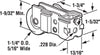 Prime-Line  1-1/4 in. Dia. x 5/16 in. L Steel  Roller Assembly  1 pk