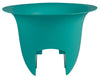 Bloem Modica 8.8 in. H X 12 in. D Plastic Deck Rail Planter Bermuda Teal (Pack of 6)