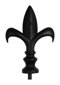 Evergreen Enterprises Garden Stand Flag Holder Fleur De Lis 17" X 46" X 1" Black