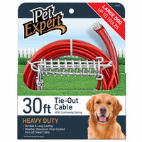 Dog Tie Out, Heavy Weight Steel Aircraft Cable, 30-Ft.