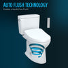 TOTO® Drake® WASHLET®+ Two-Piece Elongated 1.6 GPF TORNADO FLUSH® Toilet with Auto Flush, Cotton White - MW7763056CSGA#01