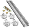 National Hardware Galvanized Silver Nylon/Steel By-Pass Door Hardware Set 1 pk