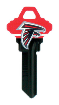 Hillman Atlanta Falcons Painted Key House/Office Universal Key Blank Single (Pack of 6).