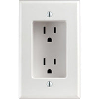 Leviton 15 amps 125 V Duplex White Outlet 5-15R 1 pk