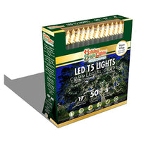 Christmas LED Light Set, T5, Commercial-Grade, Warm White, 50-Ct.