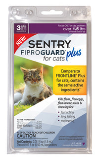 Fiproguard Plus Flea & Tick Squeeze On, For Cats, 3-Pk.