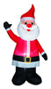 Gemmy  Airblown  LED  White  83.86 in. Inflatable  Santa with Red Nose