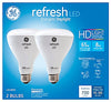 GE Refresh BR30 E26 (Medium) LED Floodlight Bulb Daylight 65 Watt Equivalence 2 pk