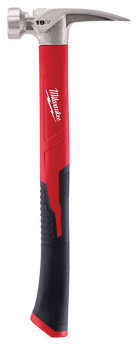 Milwaukee  19 oz. Smooth Face  Nailing Hammer  Fiberglass Handle