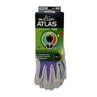 Showa Atlas 370pxs-05.Rt 13-Gauge Kids Purple/White Nitrile Palm Coating Seamless Knit Gloves