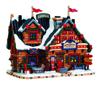 Lemax  Christmas Snow Chalet Ski Lodge  Tabletop Decoration  Multicolor  Porcelain  6.69 in. 1 pk