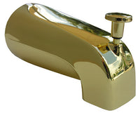 Bathtub Diverter Spout, Polished Brass