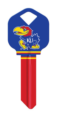 Hillman University of Kansas Painted Key House/Office Universal Key Blank Single (Pack of 6).