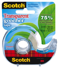 3M 39 3/4" X 600" Transparent Greener Tape                                                                                                            