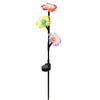 Alpine Multicolored Plastic 32 in. H Flower Solar Garden Stake (Pack of 16)