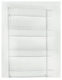 4-Wire-Shelf  Unit, Door Or Wall Rack, White, 18-In.