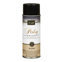 Zar 34007 11 Oz Clear Gloss Exterior Oil Base Poly Ultraviolet Spray (Pack of 6)