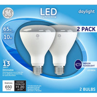 GE  R30  E26 (Medium)  LED Bulb  Daylight  65 Watt Equivalence 2 pk