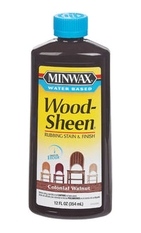 Minwax 30443 12 Oz Colonial Walnut Water Based WoodSheen Wood Stain (Case of 6)