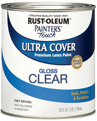 Painter's Touch Ultra Cover Latex Paint, Clear Gloss, Qt. (Pack of 2)