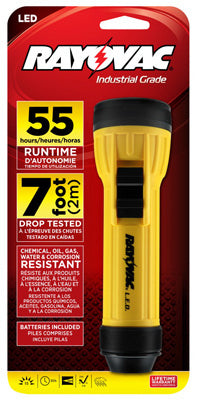 Rayovac Workhorse Black/Yellow Polypropylene 20 lm. LED Flashlight with D-Battery