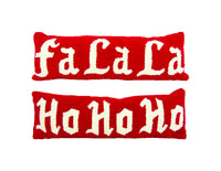 Celebrations FaLaLa/HoHoHo Christmas Pillow Red/White Polyester 1 pk (Pack of 4)