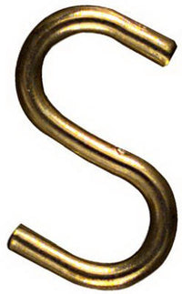 National Hardware Gold Solid Brass 3/4 in. L Open S-Hook 5 lb 3 pk