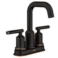 MEDITERRANEAN BRONZE TWO-HANDLE HIGH ARC BATHROOM FAUCET