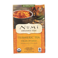 Numi Tea - Organic - Turmeric - Fields of Gold - 12 Bags - Case of 6