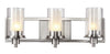 Bel Air Lighting Odyssey Brushed Nickel Silver 3 lights Incandescent Vanity Light Wall Mount