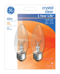 GE 40 W B13 Decorative Incandescent Bulb E26 (Medium) Soft White 2 pk (Pack of 4)