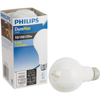 Philips DuraMax 150 W A19 Three Way Bulb A-Line Incandescent Bulb E26 (Medium) Soft White 1 pk