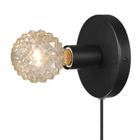 Globe Electric 3 in 1 Hardwire or Plug-In 1-Light Matte Wall Sconce