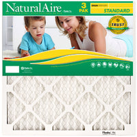 Standard Pleated Air Filter, 90 Days, 16x25x1-In., 3-Pack (Pack of 4)