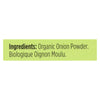 Spicely Organics - Organic Onion Powder - Case of 6 - 0.4 oz.