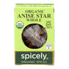 Spicely Organics - Organic Star Anise - Whole - Case of 6 - 0.1 oz.