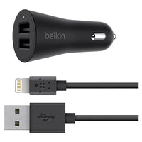 Boost Up 2-Port Car Charger With USB-A To Lightning Cable, 4-Ft.